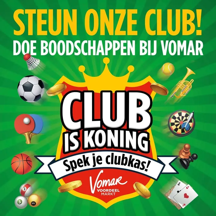 Foto bij het bericht: Vomar actie “Club is Koning”