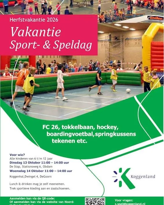 Foto bij het bericht: HERFSTVAKANTIE? DE VAKANTIE SPORT- EN SPEELDAG!